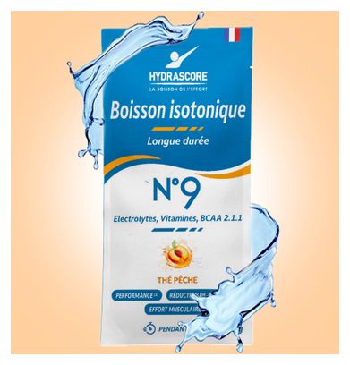 Boisson Isotonique Hydrascore N°9 - Thé Pêche - 42 g