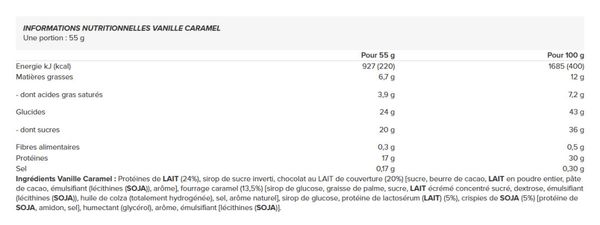 Protein Plus Bar 30% (15x55g) - Powerbar - Vanille Caramel - Barres Protéinées