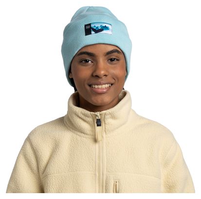 Buff Knitted Beanie Lilon Gem Blue