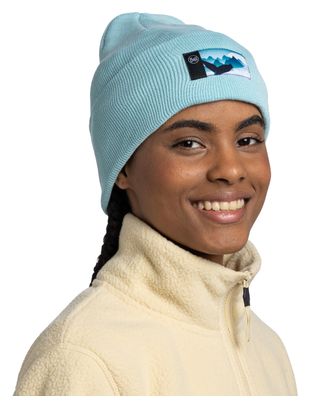 Buff Knitted Beanie Lilon Gem Blue