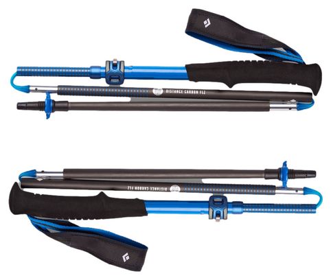 Bastones de senderismo Black Diamond Distance CarbonFLZ Negro/Azul