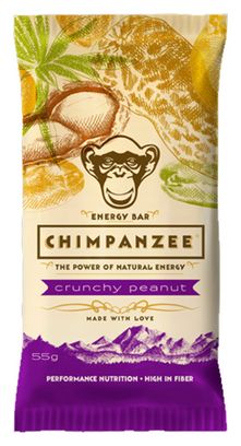 CHIMPANZEE Barre Energétique 100% naturelle Crunchy Cacahuète 55g VEGETALIEN
