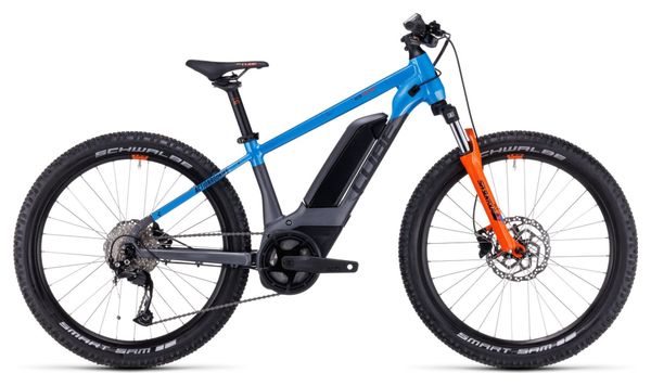 VTT Électrique Semi-Rigide Enfant Cube Acid 240 Hybrid Rookie Pro 400 Shimano Alivio/Altus 9V 400 Wh 24'' Gris Bleu Orange Actionteam 2023 7 - 10 ans