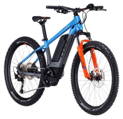 VTT Électrique Semi-Rigide Enfant Cube Acid 240 Hybrid Rookie Pro 400 Shimano Alivio/Altus 9V 400 Wh 24'' Gris Bleu Orange Actionteam 2023 7 - 10 ans