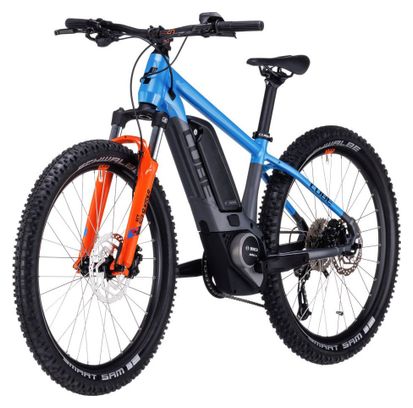 VTT Électrique Semi-Rigide Enfant Cube Acid 240 Hybrid Rookie Pro 400 Shimano Alivio/Altus 9V 400 Wh 24'' Gris Bleu Orange Actionteam 2023 7 - 10 ans