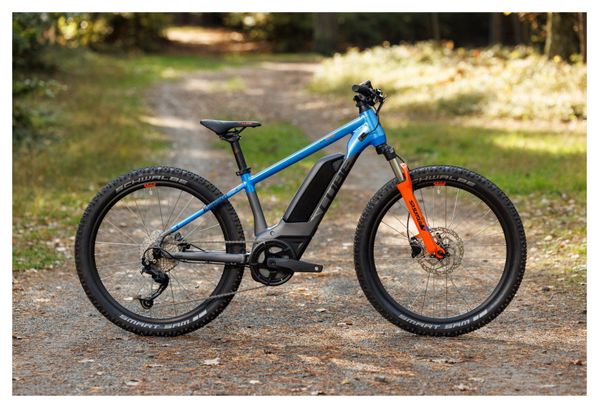 Cube Acid 240 Hybrid Rookie Pro 400 Kid Electric Hardtail MTB Shimano Alivio Altus 9S 400 Wh 24 Actionteam Grey Blue Orange 2023 7 10 Years Old Alltricks