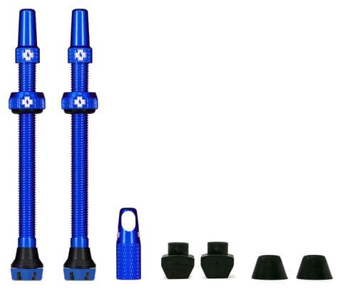 MUC OFF-Tubeless valve kit V2 (paar) 80mm Blue