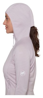 Forro polar Mammut Taiss Hooded Violeta Claro Mujer