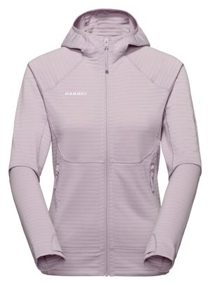Forro polar Mammut Taiss Hooded Violeta Claro Mujer