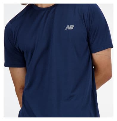 New Balance Sport Essentials Heren Blauw Jersey met korte mouwen