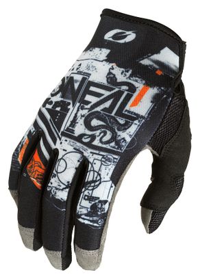 O&#39;Neal Mayhem Scarz V.22 Long Gloves Negro / Gris / Naranja