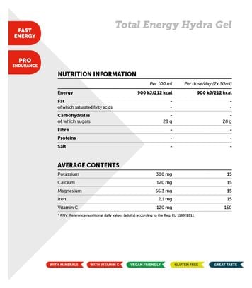 Gel Énergétique NamedSport Total Energy Hydra Gel 50ml Citron Peche
