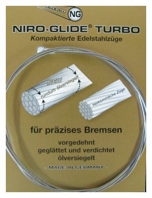 Niro-Glide Rear Brake Cable Inox Turbo Road Silver 