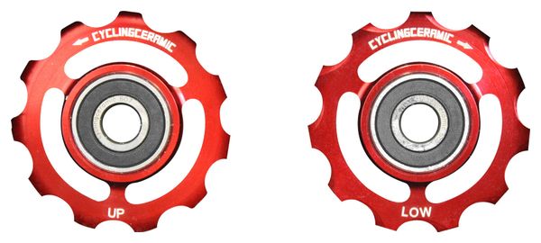 CiclismoCeramic Jockey Wheels Campagnolo 11s Red