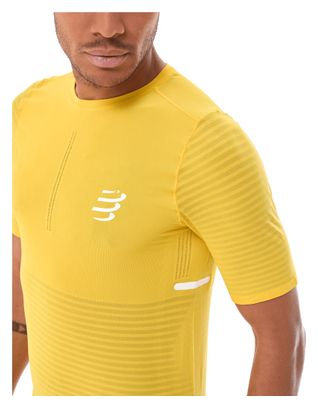 Compressport Pro Racing Short Sleeve Jersey Yellow Men's