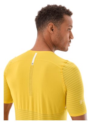 Compressport Pro Racing Short Sleeve Jersey Yellow Men's