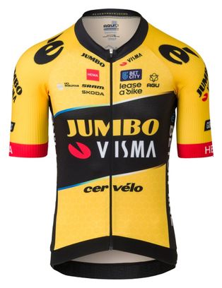 Maillot Manches Courtes AGU Premium Team Jumbo-Visma Jaune