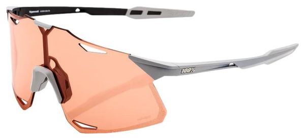 Hypercraft 100% Matte Gray Sunglasses - HiPER Coral Lens