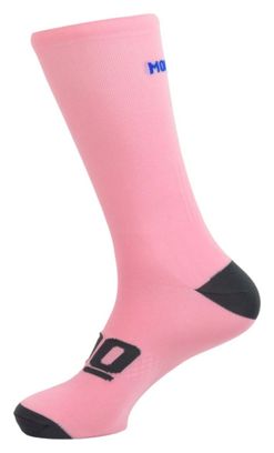 Chaussettes de cyclisme unisexes respirantes hautes Mooquer Pale Classy II roses