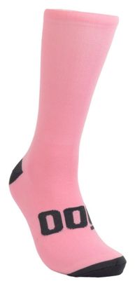 Chaussettes de cyclisme unisexes respirantes hautes Mooquer Pale Classy II roses