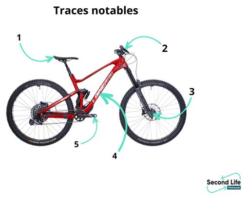 Produit Reconditionné - VTT Tout-Suspendu Lapierre Spicy CF Team Sram X01 Eagle 12V 29' Glossy Red 2023