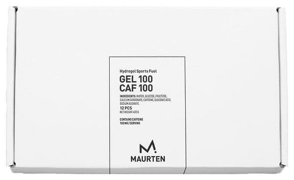 Lot de 12 Gels Énergétiques Maurten Gel 100 Caf 100 (avec Caféine) 12x40g