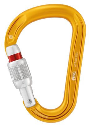 Schroefslot karabijnhaak Petzl Attache Jaune