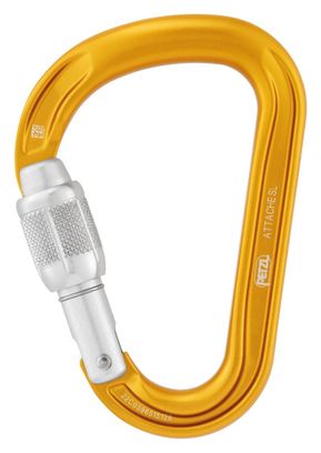 Schroefslot karabijnhaak Petzl Attache Jaune