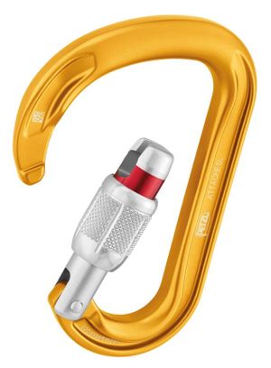 Schroefslot karabijnhaak Petzl Attache Jaune