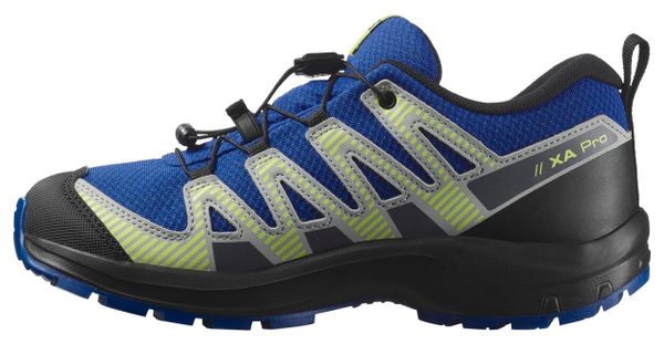 Chaussures Trail Salomon XA Pro V8 Waterproof Bleu/Vert Enfant