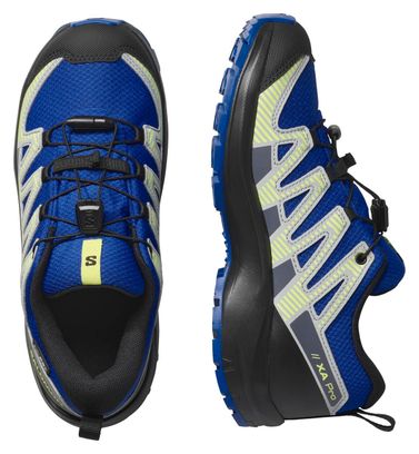 Chaussures Trail Salomon XA Pro V8 Waterproof Bleu/Vert Enfant