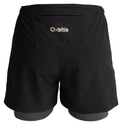 Oxsitis X-Race Herren 2-in-1 Running Shorts Schwarz