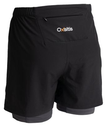 Oxsitis X-Race Herren 2-in-1 Running Shorts Schwarz