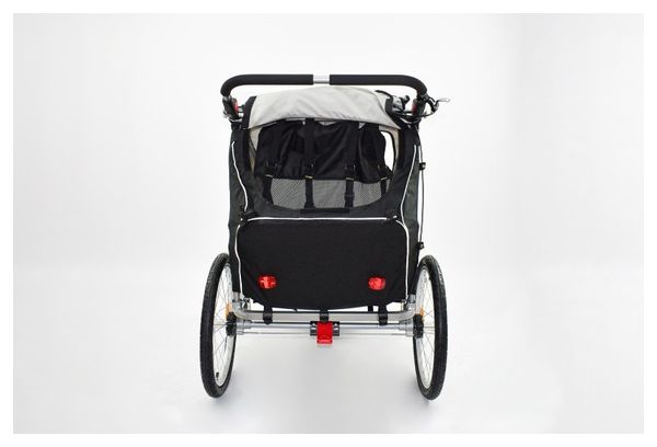 Rimorchio per bambini Storag 2in1 Nero/Bianco