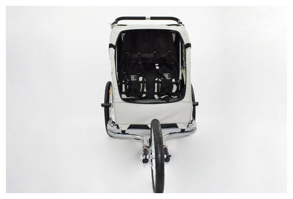 Rimorchio per bambini Storag 2in1 Nero/Bianco
