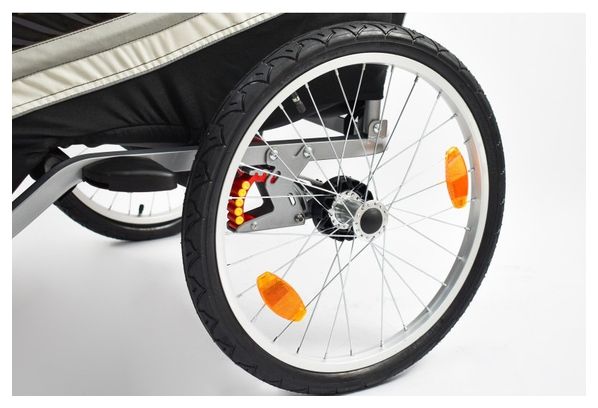 Rimorchio per bambini Storag 2in1 Nero/Bianco