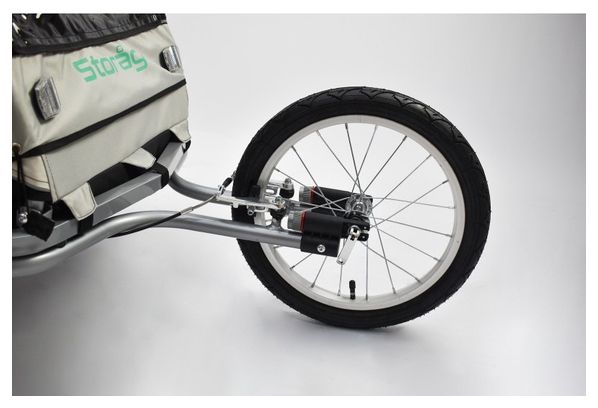 Rimorchio per bambini Storag 2in1 Nero/Bianco