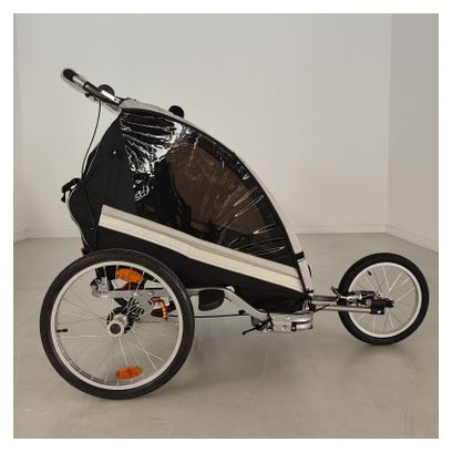 Rimorchio per bambini Storag 2in1 Nero/Bianco