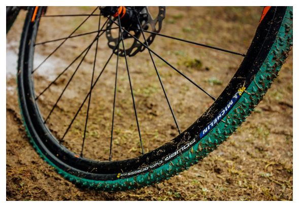 Copertone Michelin Power Cyclocross Mud Cyclocross Pneumatico 700 mm Tubeless Ready Folding Green