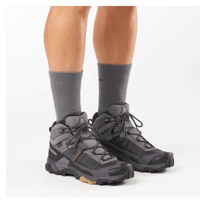 Zapatillas de senderismo Salomon X Ultra 5 Mid GTX Gris Hombre