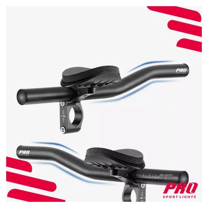 Guidon inclinable Triathlon Ø31.1/32.5 - Noir Vélo de route