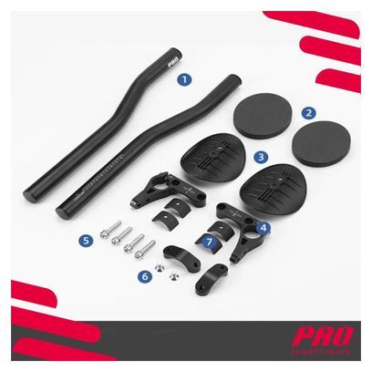 Guidon inclinable Triathlon Ø31.1/32.5 - Noir Vélo de route