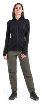 Chaqueta con capucha Merino 260 <p>Quantum</p>Negra para mujer Icebreaker