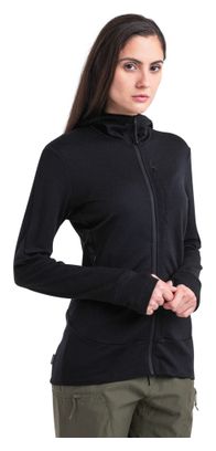 Icebreaker Women's Merino 260 Quantum Hooded Jacket Black