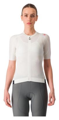 Maillot à Manches Courtes Castelli Espresso Femme Blanc Gris