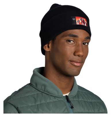 Buff knitted hat Lilon Gem Black