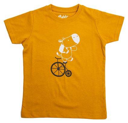 T-Shirt manica corta Rubb'r Hippo Yellow Bambino