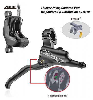 Tektro Orion HD-M750 4 Pistons Achterschijfrem (zonder schijf) Zwart