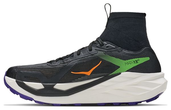 Hoka Tecton X 4 Men's Trail Running Shoes - Black/Green/Orange