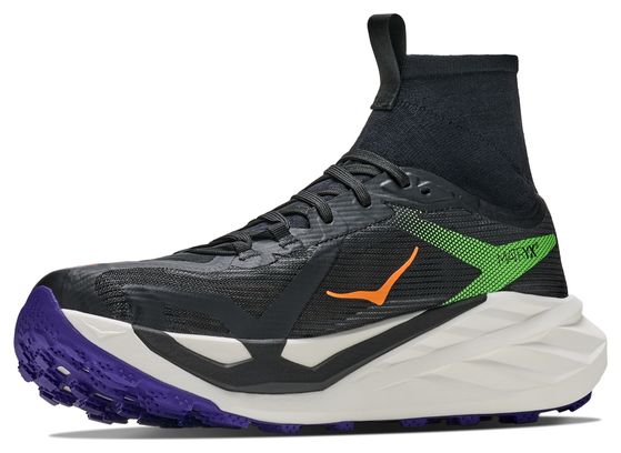 Hoka Tecton X 4 Men's Trail Running Shoes - Black/Green/Orange